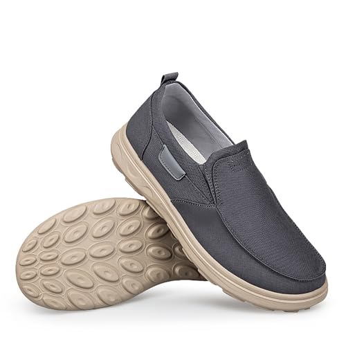 Men's Orthopedic Loafers Casual Comfortable Slip-On Walking Shoes with Arch Support Lightweight Non-Slip Boat Shoes