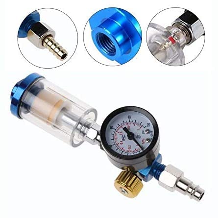 Fasizi AFR2000 Air Pressure Regulator Water Separator Trap Filter Airbrush Compressor with Fittings MPA Pressure Gauge Combination - Image 4