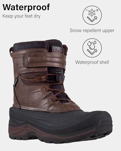 Ice Fields Andrew 2 Man-Made Leather Snow Winter Boots for Men, Warm, Insulated, Waterproof Shell2