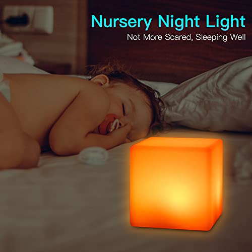 Abneon 8-Inch Led Light Cube, Cordless Led Cube Night Light With Remote Control, 16 Rgb Colors Changing & Dimmable Mood Lamp, Rechargeable Beside Desk Lamp For Home, Bedroom, Garden 1 Pack #TOP4