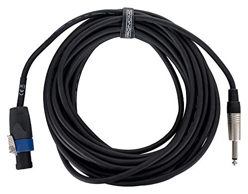 Câble haut-parleur 2x1.5mm² Pronomic anti-torsion avec fiches Speakon et jack
