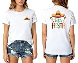 Women's Cinco De Mayo Shirt Mexican Fiesta Shirts Cinco De Mayo Graphic Short Sleeve Tops (White2,L)