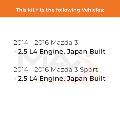 Image of MAX Advanced Brakes - Brake Kit For 2014-2016 Mazda 3 (2.5 L4 Engine, Japan Built)| Carbon Ceramic Brake and Rotor Kit Front and Rear| Drilled Slotted Brake Rotors