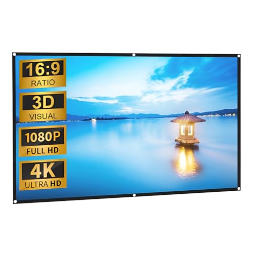 Pantalla de proyección portátil plegable 120 pulg 16:9 miniatura 1