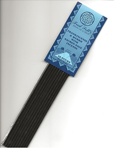 FRED SOLL'S ® Resin ON A Stick® Frankincense & Myrrh with Sacred SAGE Incense (10)