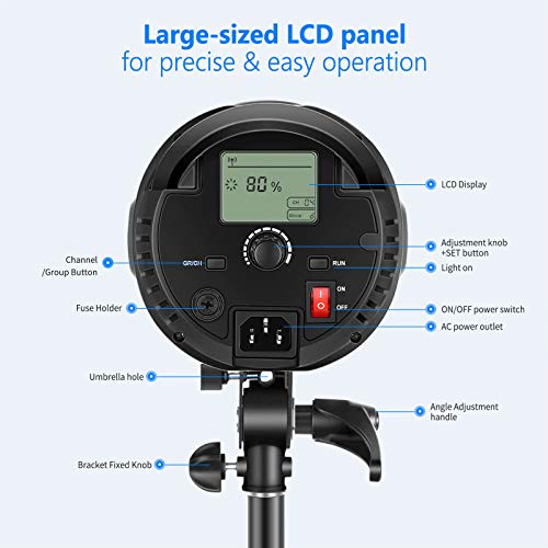 Neewer 150W zweifarbiges LED Videolicht, 3300K-5600K Dauerlicht, CRI 95+, TLCI 95+ mit 2,4G Fernbedienung, Reflektor, Bowens Halterung für Videoaufzeichnung, Porträtfotografie, Außenaufnahmen - Image 5