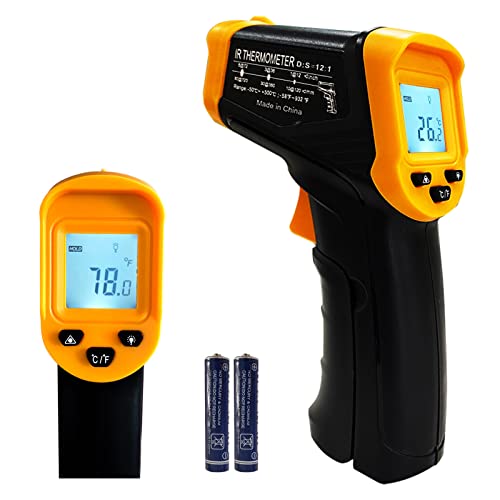Comparison: Best Ir Thermometer For Cooking 5 Digital Infrared Thermometer Gun for Cooking,BBQ,Pizza Oven,Ir Thermometer with Backlight,-58℉~932℉(-50℃~500℃) Handheld Non Contact Heat Laser Temperature Gun (Not for Human)