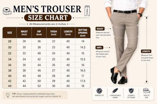 Image of SUCHEH Men's Reguler Fit Polycotton Trouser Pant's Formal Trouser Casual Trouser Pants