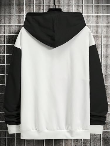 WDIRARA Men's Color Block Graphic Hoodies Long Sleeve Hooded Sweatshirt Tops2