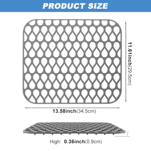 Protector de fregadero de silicona 2 piezas 34.5x29.5x0.9 cm miniatura 2