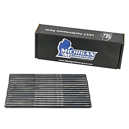 Michigan Motorsports Ls1 Rocker Arms And Bolts With Trunion Kit Installed Includes Michigan Motorsports Chromoly 7.400" Pushrods Fitment For Ls2 Ls6 Lq4 Lq9 Lm7 4.8 5.3 5.7 6.0 #TOP5