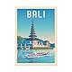 WALL EDITIONS Art-Poster Bali - Olahoop Travel Poster - Format 50x70 cm