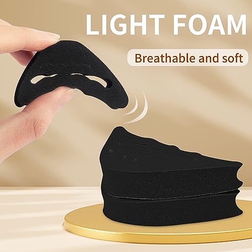 Image of 4 Pairs Toe Filler Inserts for Shoes Too Big, Adjustable Toe Plug Reusable Shoes Filler,Shoes Inserts Foam Shoe Fitters for Women Men Pumps Flats Sneakers Black Beige 4 Black