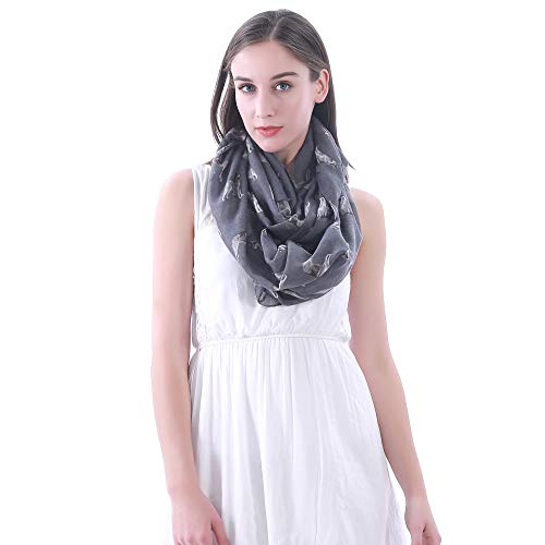 Siberian Husky Dog Print Women's Infinity Scarf Lightweight2