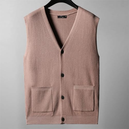 Men's Single Breasted Keep Warm Large Knitted Sweater Cardigan Vest Large Loose Fat Sweater4