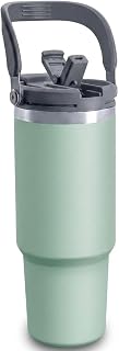 T&T KART Stainless Steel Vacuum Insulated Tumbler with Handle & Straw | Leakproof Travel Mug for Hot & Cold Drinks | Large... Price In India