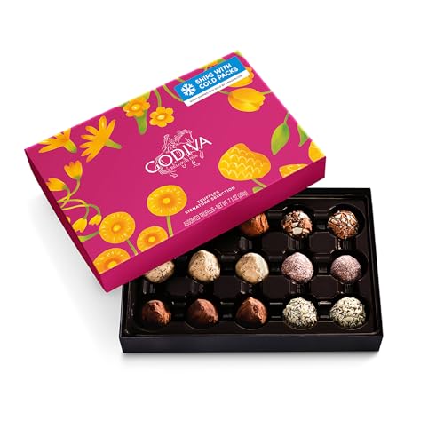 Godiva Signature Truffles Limited Edition Gift Box, Belgian Dark ...