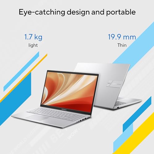 Image of ASUS Vivobook 15, 13th Gen, Intel Core i3-1315U, 16GB RAM, 512GB SSD, FHD, Anti-Glare, 15.6 inch, 39.6 cm, Windows 11 Home, M365 Basic(1yr)* Office24, Cool Silver, 1.70 kg, X1504VA-BQ341WS, Laptop