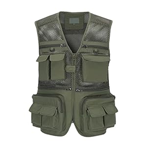 Btmpmcs Men’s Outdoor Fishing Vest Quick Dry Casual Gilet Multi Pocket Waistcoat Breathable Photography Outerwear Mesh Lined Traveling Hiking Sleeveless Jacket Utility Vest