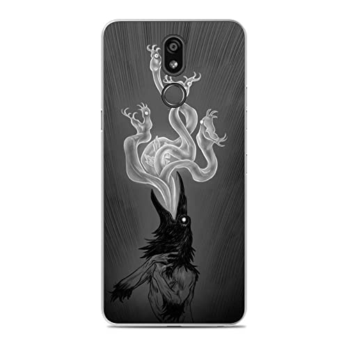 Case for LG K40/K12 Plus, Crow Birds Raven 9 Clear Slim Shockproof Soft TPU Silicone Fashion Gift Lightweight Pattern Protective Back Case