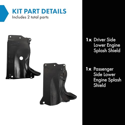 Image of TRQ Driver & Passenger Side Lower Engine Splash Shield Compatible with 2004-2009 Mazda 3 2006-2010 5 MA1228101 MA1228102
