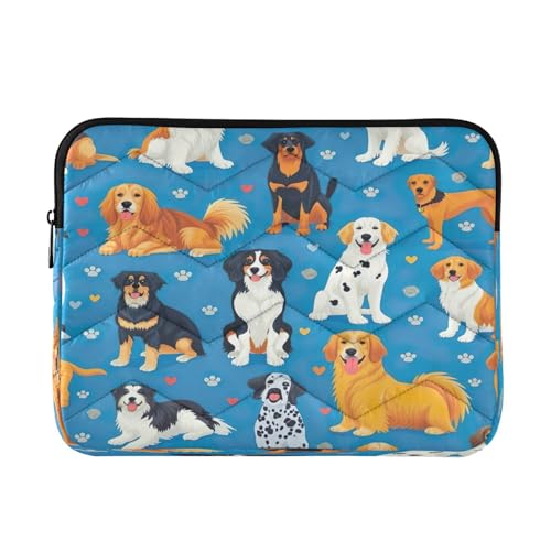 Funda para portátil 13-14 pulgadas impermeable con diseño de perros