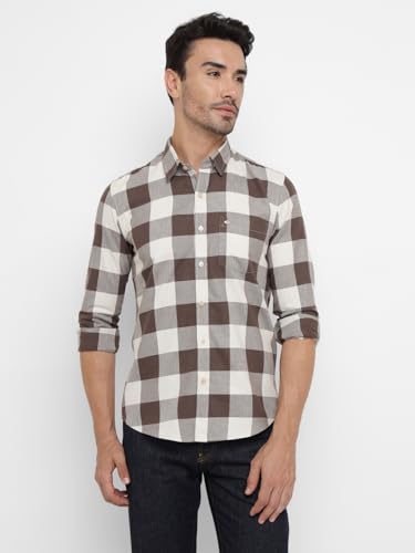 Image of Allen Cooper Checks Shirts for Men - 100% Cotton Comfort Fit Casual and Formal Shirt - Breathable, Soft, Classic Style (Multiple Colors)