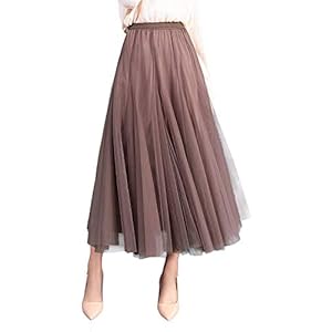 Dames lange tule rok, A-lijn tule rok, universele maat, elegante bruiloft tutu maxi-rokken