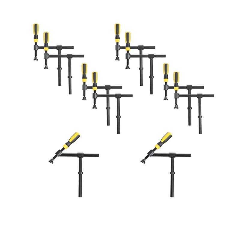 Rohrschraubzwingen Set D16 (10-teilig) – Spannzwingen für Schweißtisch 16 mm Lochsystem, 0° 45° 90° 360°, Metallbau & Schweißen