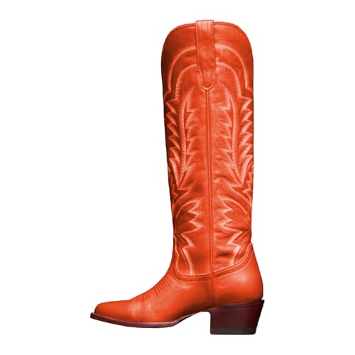Western Classic Embroidered Women'S Knee-High Boots, If The Carvings Are Embroidered Boots
