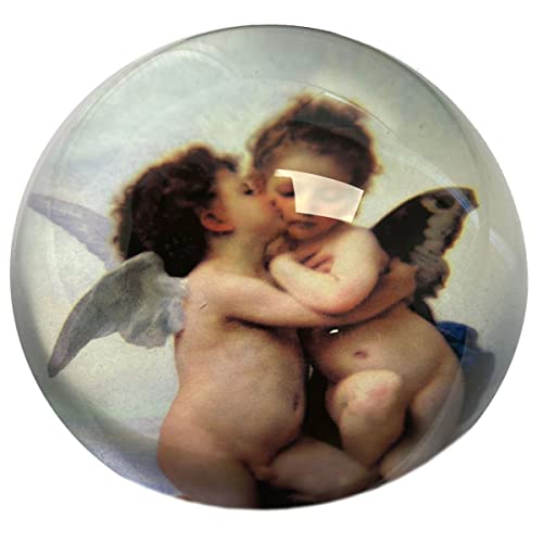 Parastone - Half Dome Glass Paperweight - Bouguereau Love and