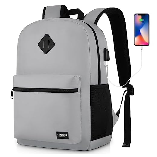 YAMTION Mochila Escolar Mochila para Portátil para Mujer y Hombre,Mochilas Escolares para Universidad Mochilas Señora,Bolsa de Escuela con Puerto USB Mochila Instituto para Niña/Niño