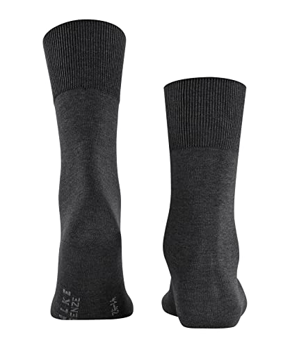 FALKE Men's Firenze Socks, Breathable, Elastic-Free, Fil D'Écosse Cotton, Crew Length, Trendy Work or Casual Clothing, Grey (Anthracite Melange 3190), 9.5-10.5, 1 Pair2
