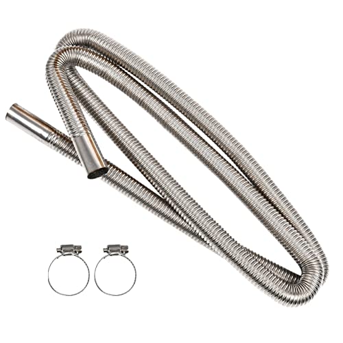 EKDJKK Parking Air Heater Exhaust Pipe Stainless Steel Exhaust Pipe Inner Parking Air Heater Fuel Tank Diesel-Gas Vent Hose (Size:200cm/78.74in)