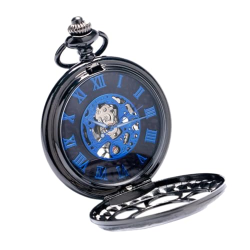 Montre de poche mécanique d'époque UPKOCH avec boîtier en alliage durable grand cadran