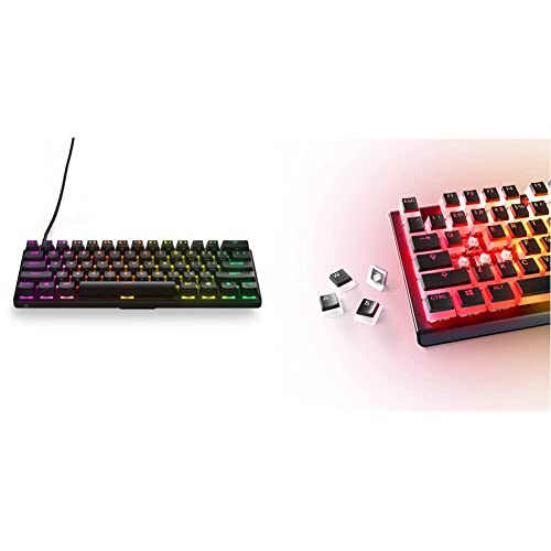 SteelSeriesSteelSeries Apex Pro Mini Mechanical Gaming Keyboard & PRISMCAPS Double Shot