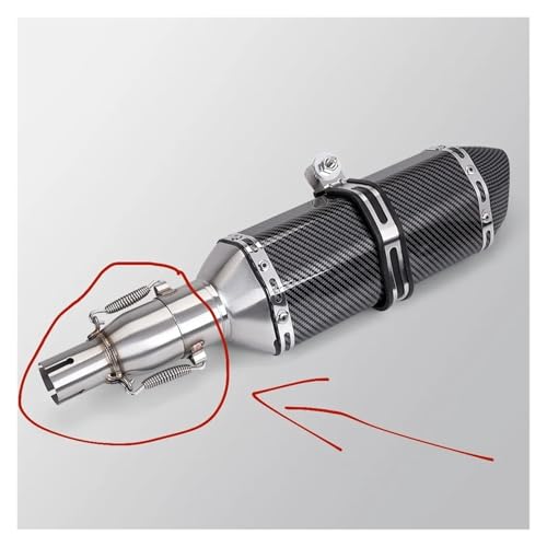 Tuyau d'échappement de moto modification section centrale 51mm - 5