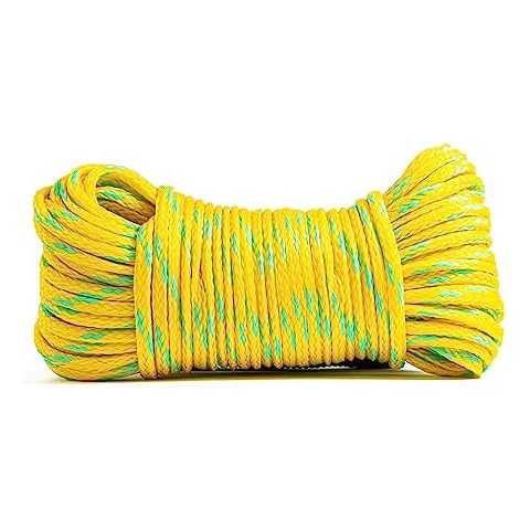 Promar NE-100 Poly Crab Line, 100-Feet, 1/4-Inch Diameter, Yellow/Green Cover