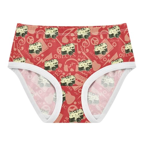 Girls' Underwear Camera Red Cotton Stretch Comfort Toddler Panties