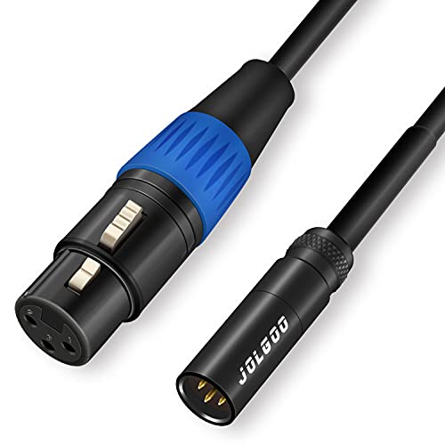 JOLGOO 6.6ft 3-Pin Mini XLR Male to Female Adapter Cable