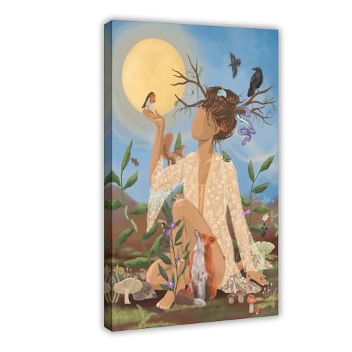 Impression sur toile Mère Terre Animal Art déco murale salon chambre 40,6x61cm