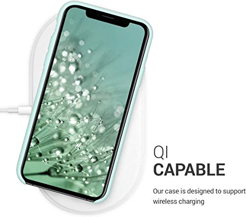 Image of REALCASE iPhone X | iPhone Xs Back Cover Case | Full Protective Liquid Silicone | Shockproof Case Back Cover for iPhone X /Xs [S-Mint Green]