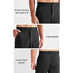 Herren Golfhose Stretch Slim Fit Golf Jogginghose Anzughose Sporthose Lang Jogger Pants Chino Stoffhose mit Taschen – Bild 3