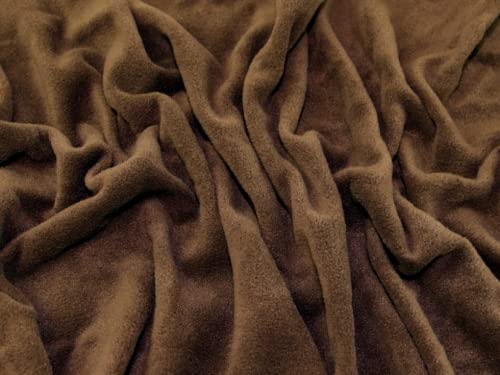 Minerva Anti Pill Polar Fleece Fabric Chocolate Brown - per metre