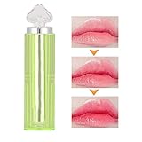Cambio de color Lápiz labial con brillo de labios nutritivo: el bálsamo labial puede proporcionar rápidamente humedad a la piel de los labios y hacer que los labios se vean naturalmente rosados. Cambia el color de la barra de labios automáticamente con la temperatura del cuerpo humano y el pH de los labios y da forma a tus propios colores.