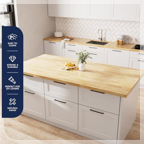 Tabla de cortar de bloque macizo de madera de abedul sin terminar 60x25 pulg. miniatura 6
