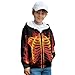 Xpyeesfuen Skull Boy Lined Jacket Zip Up Hoodie Coat Cotton Winter Lightweight Outerwear Flame Print Fashion Youth Fall Outfits Winter Coats for Boys