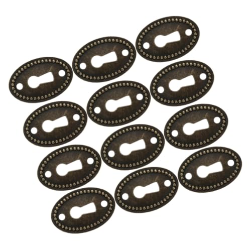 SOIMISS 12 pezzi Placchette Ovali in per Serrature Mobili Copri Chiave Decorativo Vintage per Comò e Cassettiere Design Resistente ed Elegante
