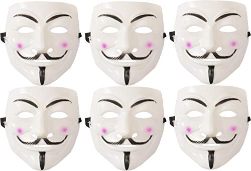 Ciao Lot de 6 Masques Anonymous Vendetta Guy Fawkes