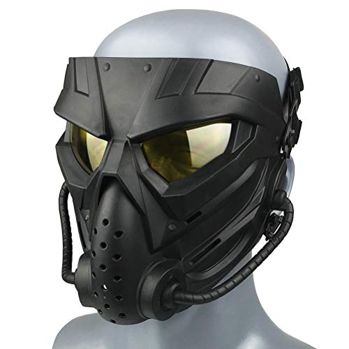 AriseSun Outdoor Game Masks Full Face Paintball Mask with Clear Eye Protection